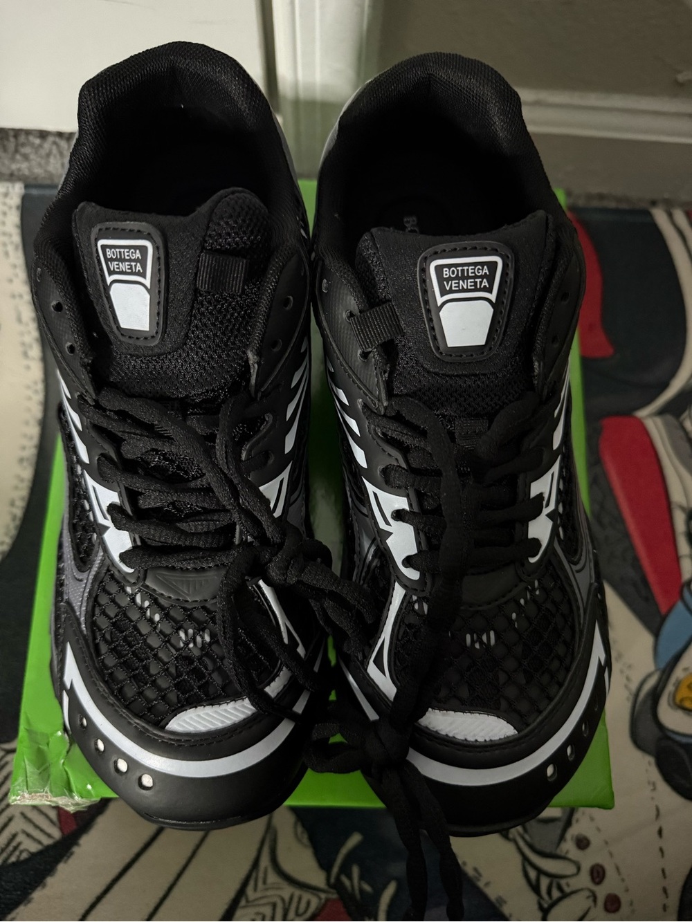 Boden Black and White Men's Athletic Sneakers